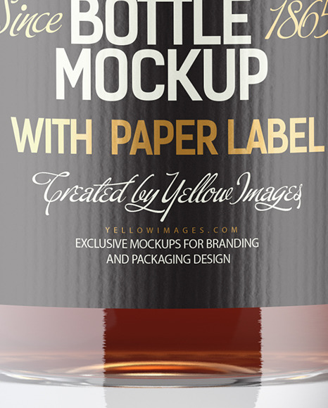 Clear Glass Cognac Bottle Mockup