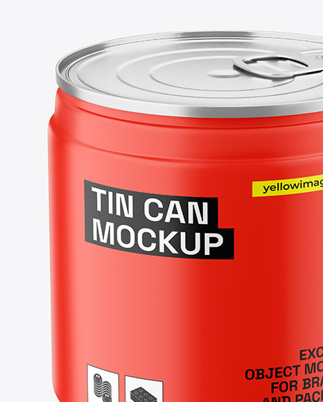 Matte Tin Can Mockup