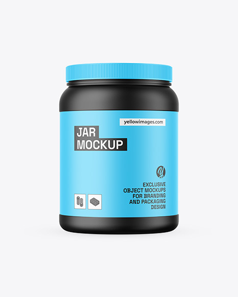 Matte Jar Mockup - Matte+Plastic+Jar+Mockup+Cosmetics+Jars+Jars+Pharmacy+Go+Mockups