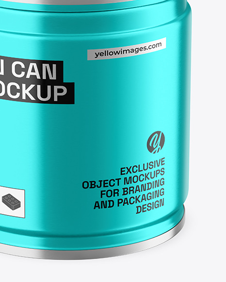 Metallic Tin Can Mockup