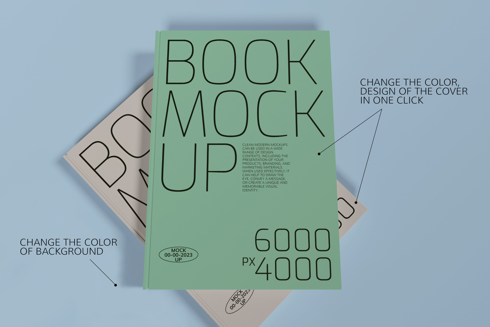 4 Book Mockups Set