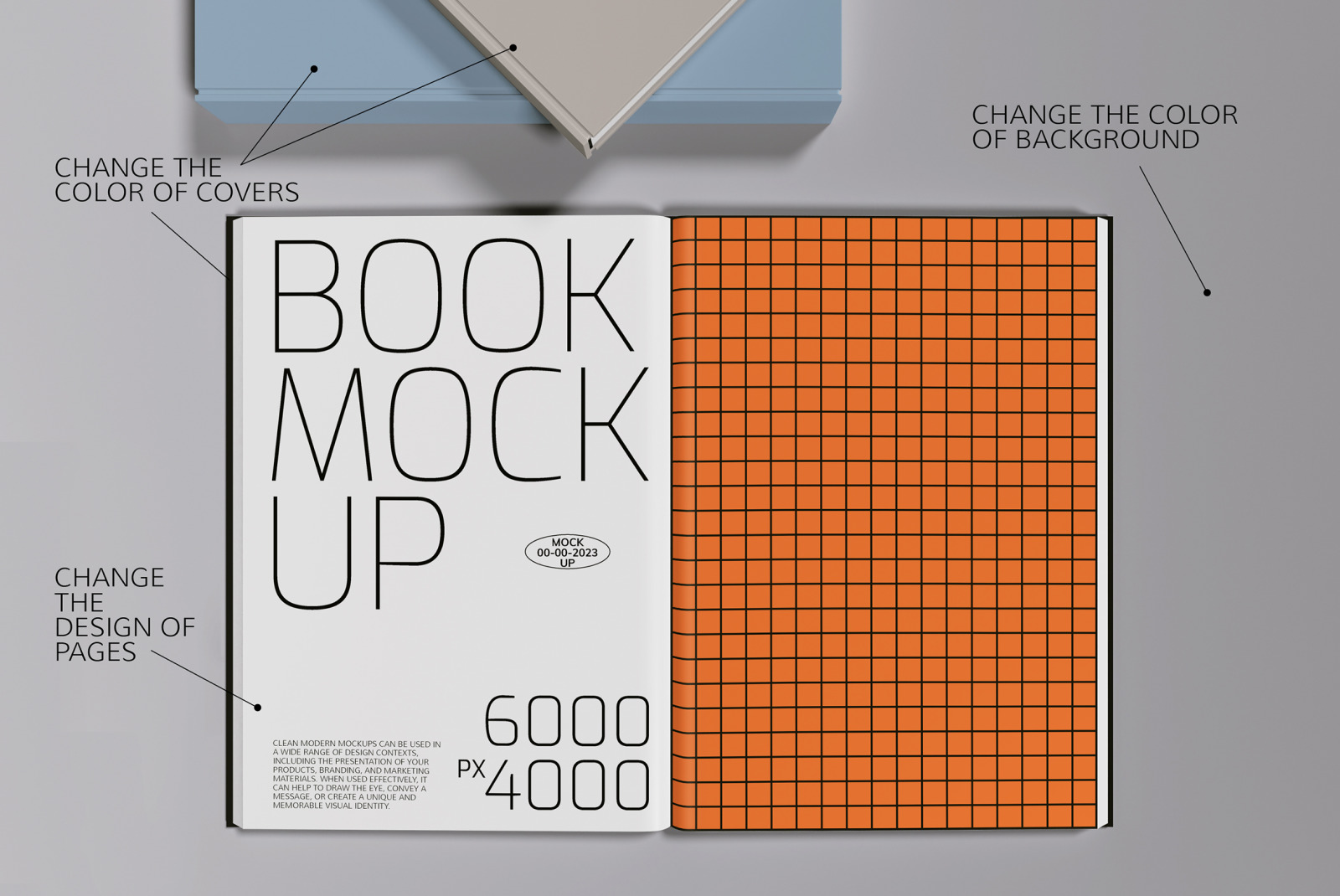 4 Book Mockups Set