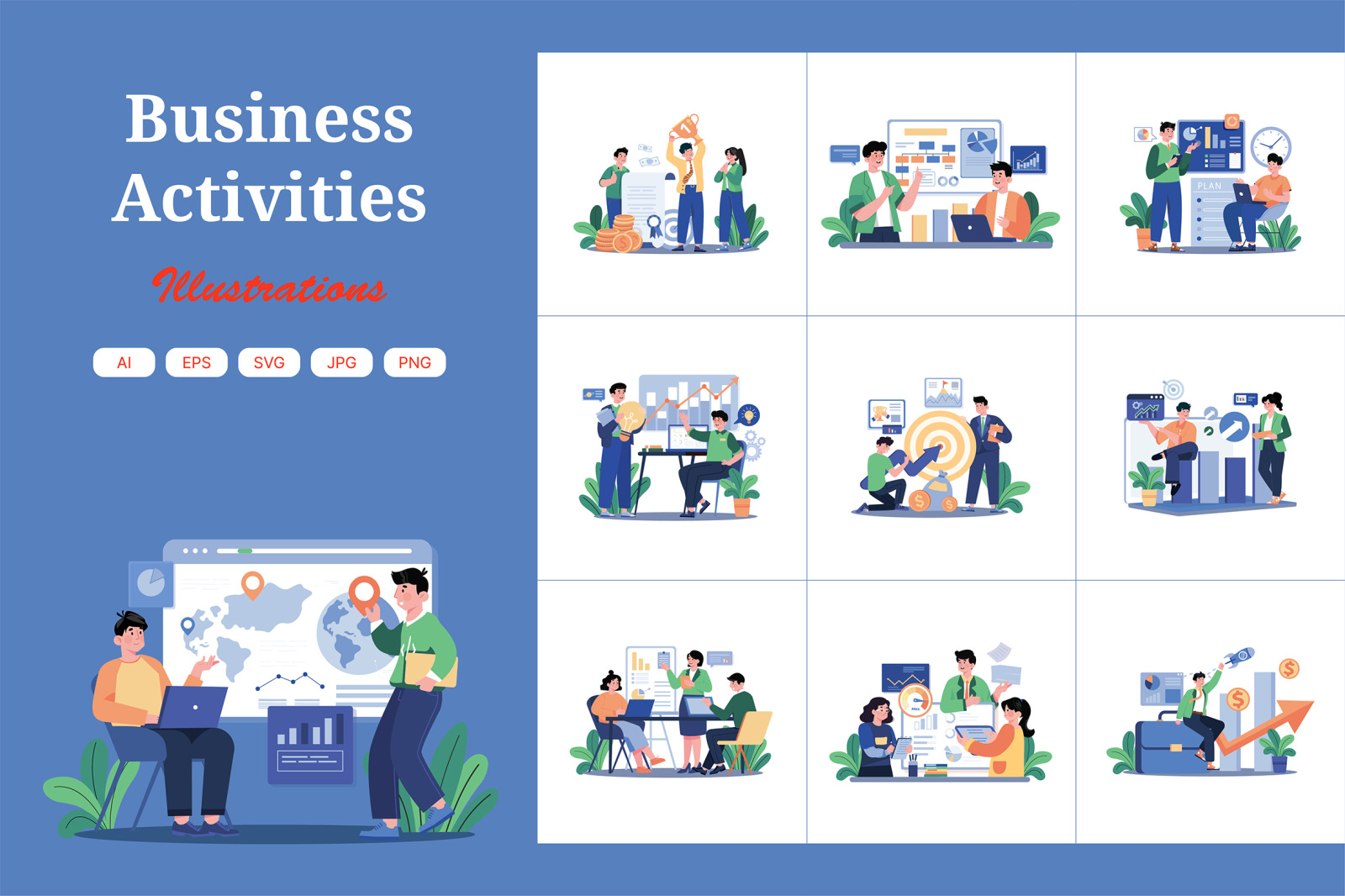 M689_Business Activities Illustration Pack M689_Business Activities Illustration Pack