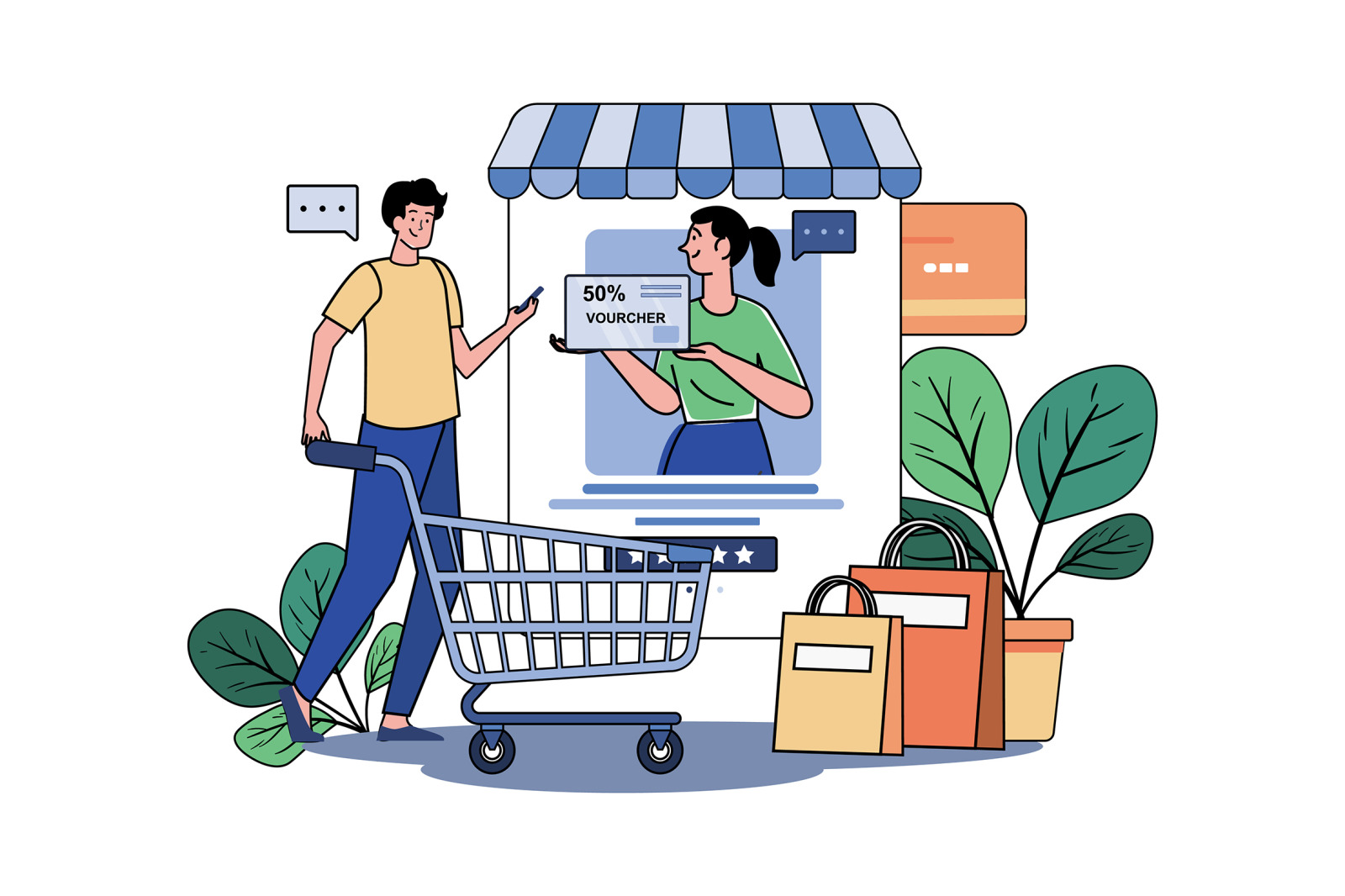 M676_Online Shopping Illustration_Part 01