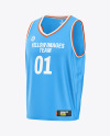 V-Neck Basketball Jersey Mockup - Half Side View