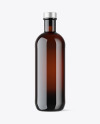 Amber Glass Vodka Bottle Mockup Amber Glass Vodka Bottle Mockup