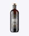 Amber Glass Vodka Bottle Mockup Amber Glass Vodka Bottle Mockup