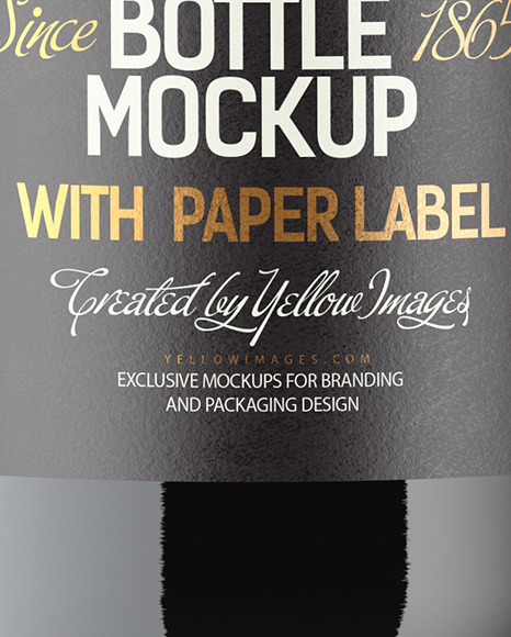 Amber Glass Vodka Bottle Mockup Amber Glass Vodka Bottle Mockup