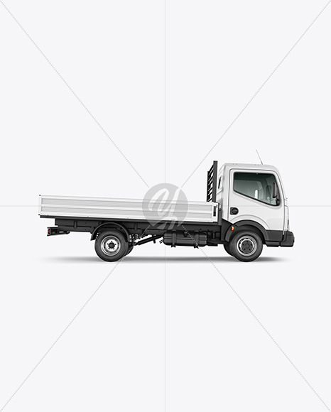 Tipper Truck Mockup - Side View