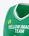 V-Neck Basketball Jersey Mockup - Half Side View