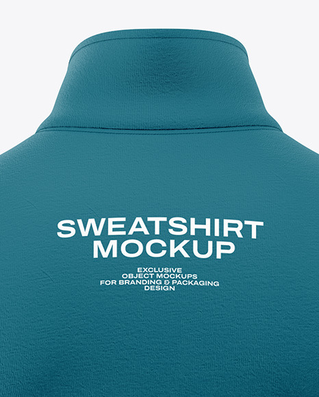 Men’s Zip Sweatshirt Mockup - Back View