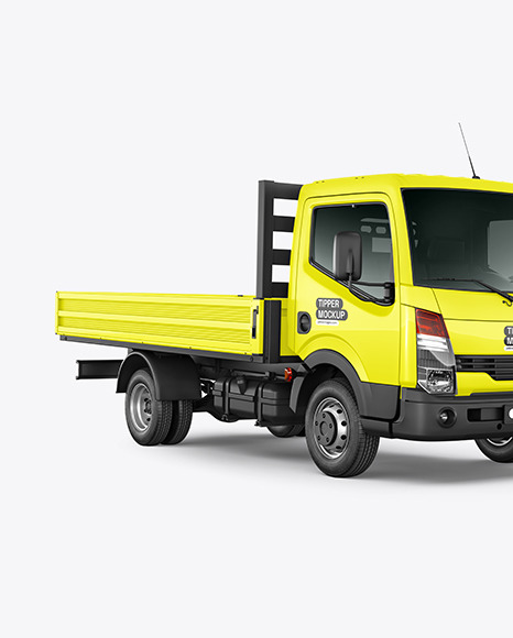 Tipper Truck Mockup - Half Side View