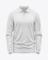 Men's Long Sleeve Polo Shirt Mockup