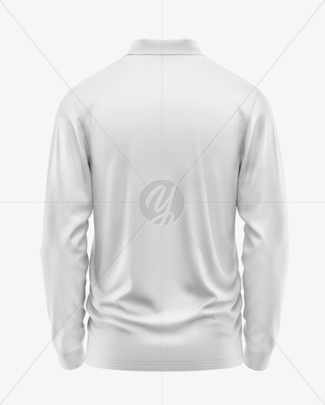 Men's Long Sleeve Polo Shirt Mockup