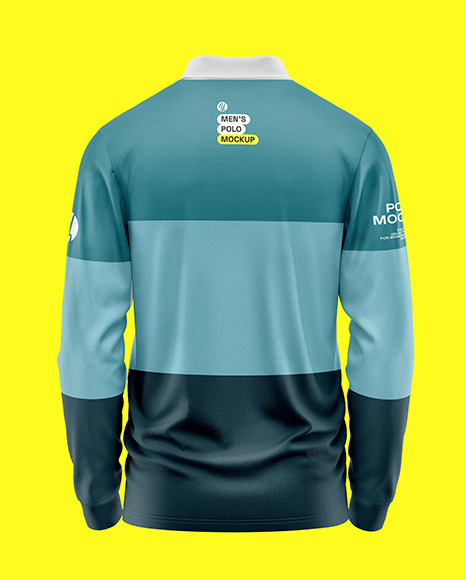 Men's Long Sleeve Polo Shirt Mockup