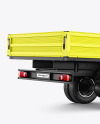 Tipper Truck Mockup - Back Half Side View