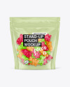 Stand-up Pouch with Gummies Mockup