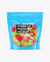 Stand-up Pouch with Gummies Mockup