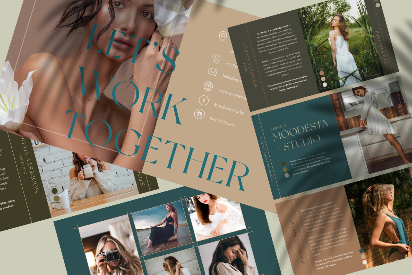 MOODESTA - Fashion Studio PowerPoint Template MOODESTA - Fashion Studio PowerPoint Template