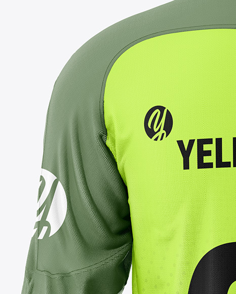 Long Sleeve Soccer Jersey Mockup - Back View