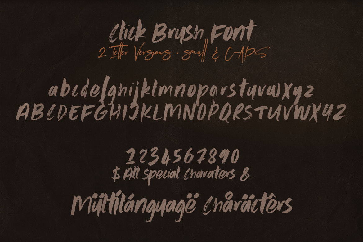 Click Bold Brush Font Click Bold Brush Font