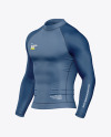 Long Sleeve Compression T-Shirt Mockup - Half Side View