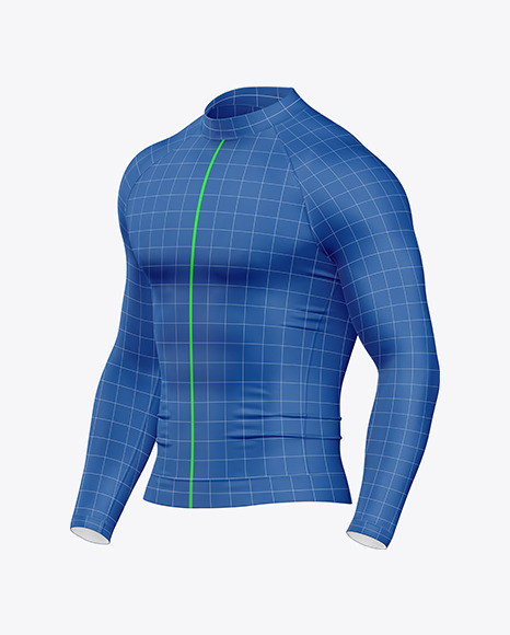 Long Sleeve Compression T-Shirt Mockup - Half Side View