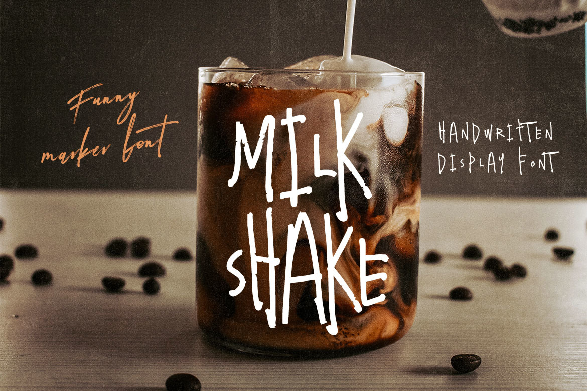 Milkshake - Crazy Handwritten Font Milkshake - Crazy Handwritten Font