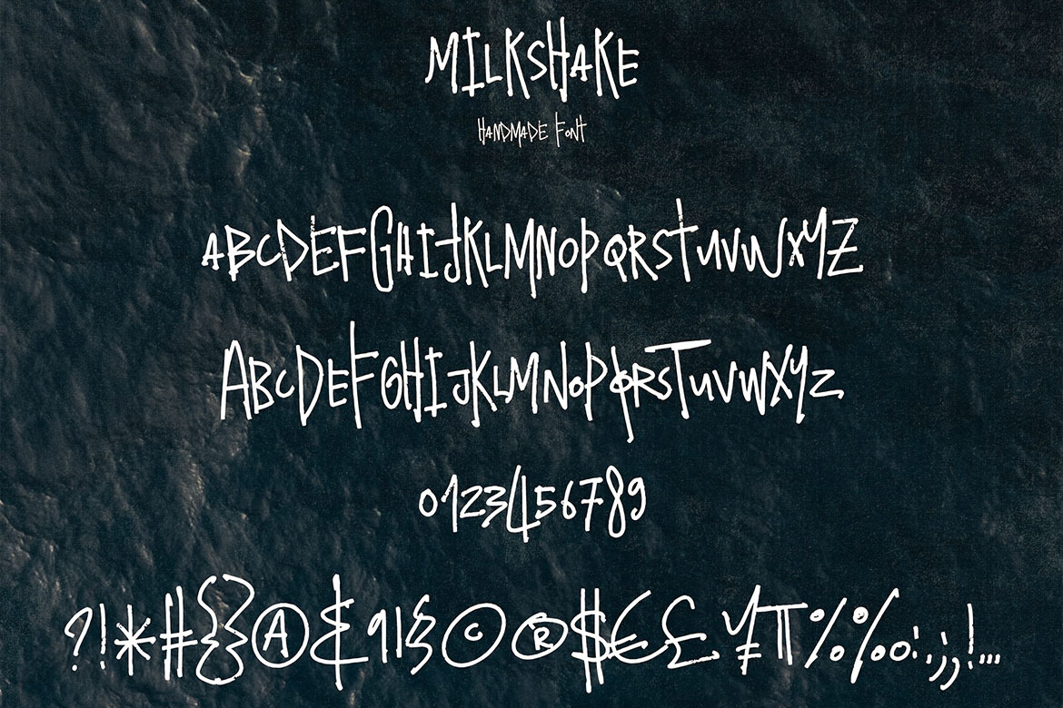 Milkshake - Crazy Handwritten Font Milkshake - Crazy Handwritten Font