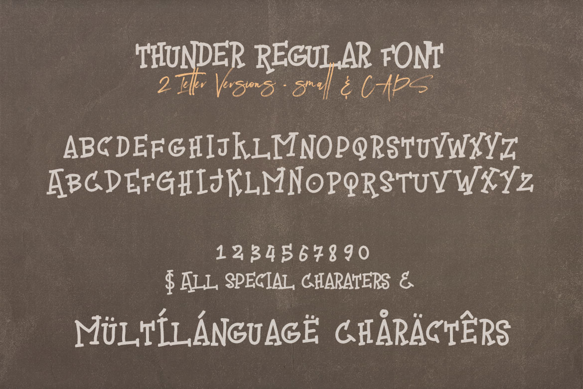 Thunder Handwritten Font Thunder Handwritten Font