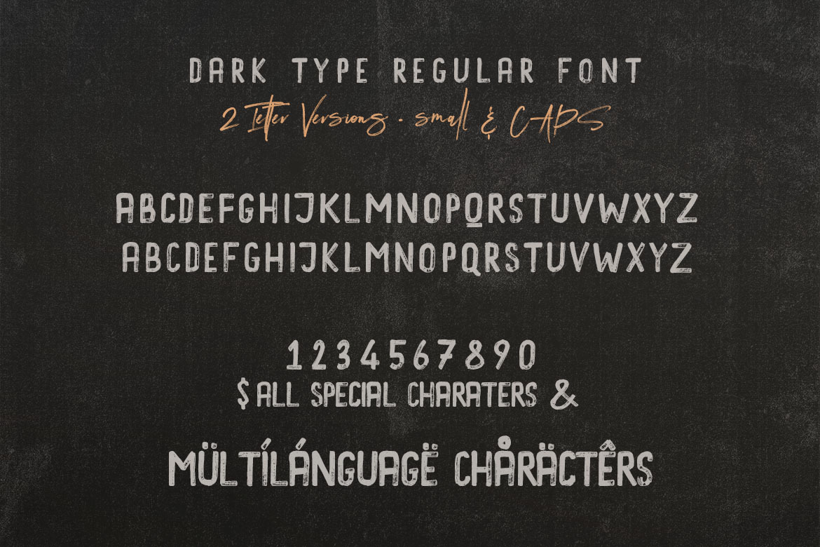 Dark Type Brush &amp; SVG Font