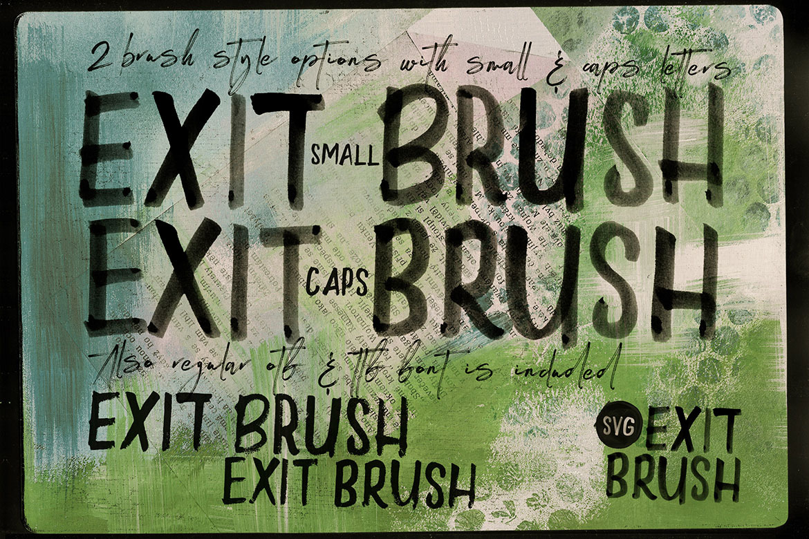 Exit Brush & SVG Font Exit Brush & SVG Font