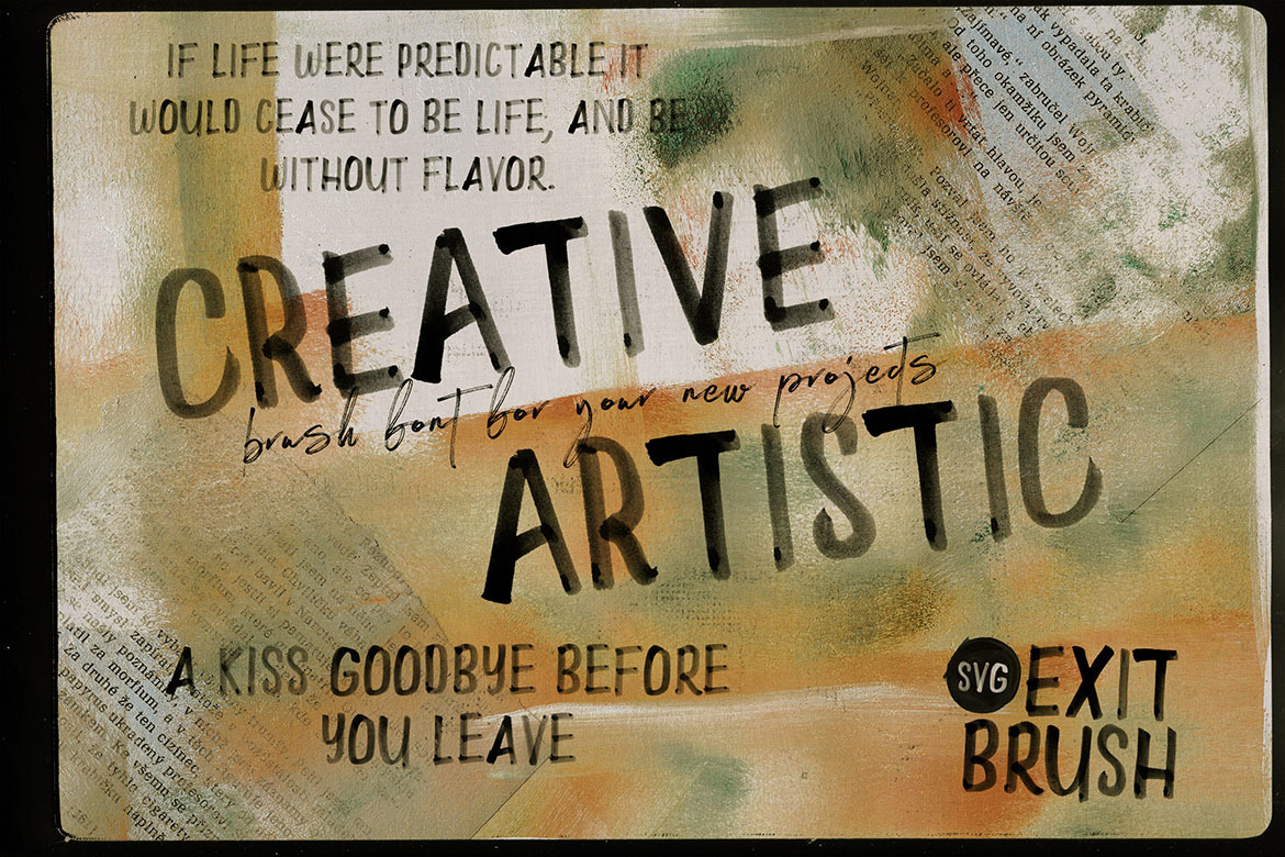 Exit Brush & SVG Font Exit Brush & SVG Font
