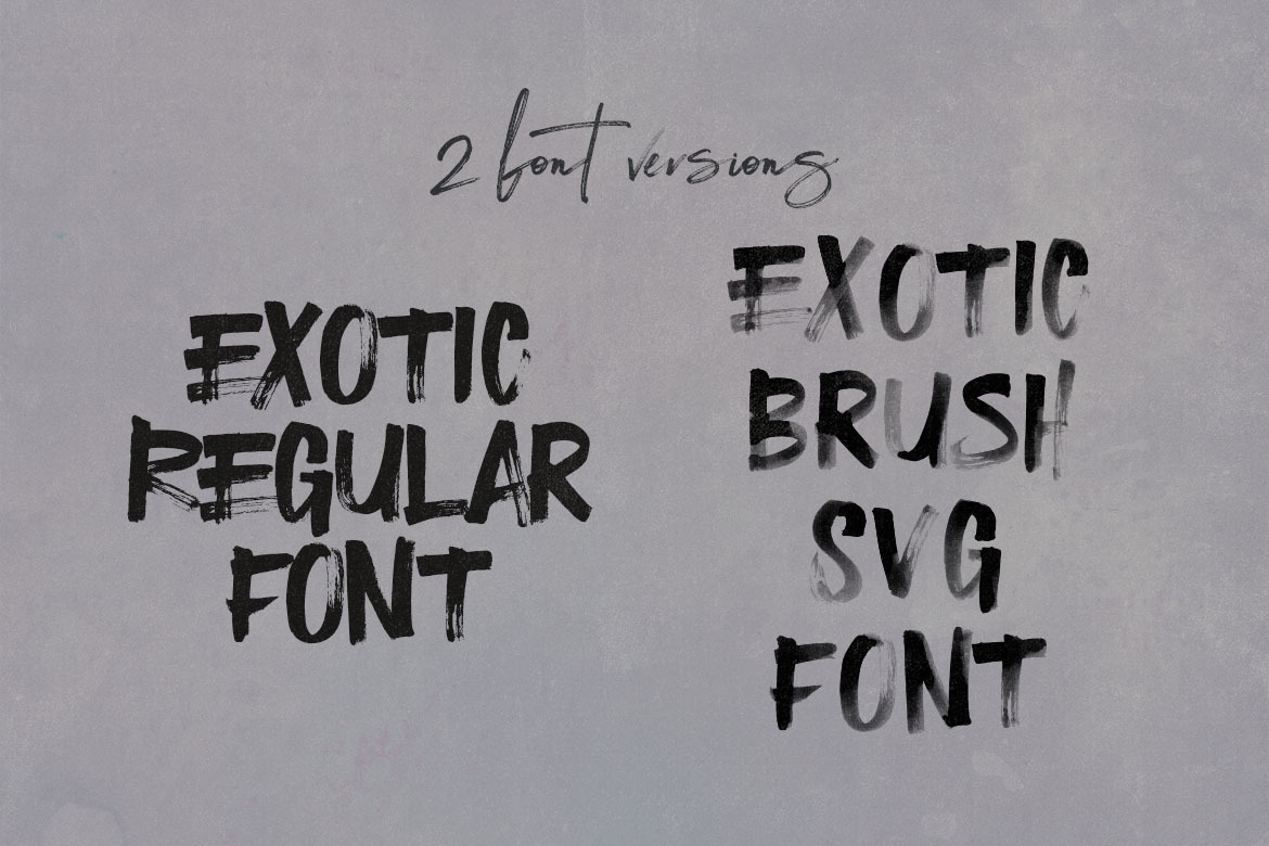 Exotic Brush &amp; SVG Font