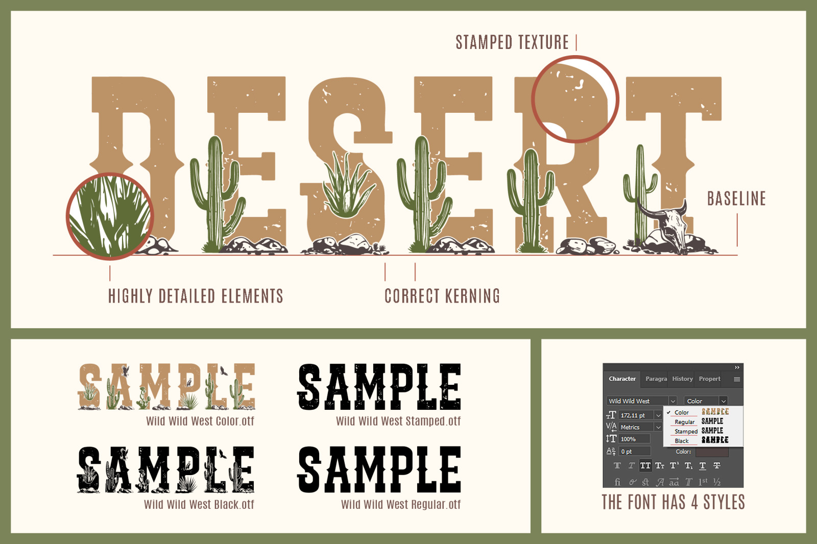 Wild Wild West - Color Font Wild Wild West - Color Font