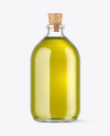 Clear Glass Olive Oil Bottle Mockup