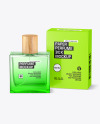 Colored Glass Perfume Bottle with Box Mockup