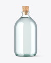 Blue Glass Bottle Mockup