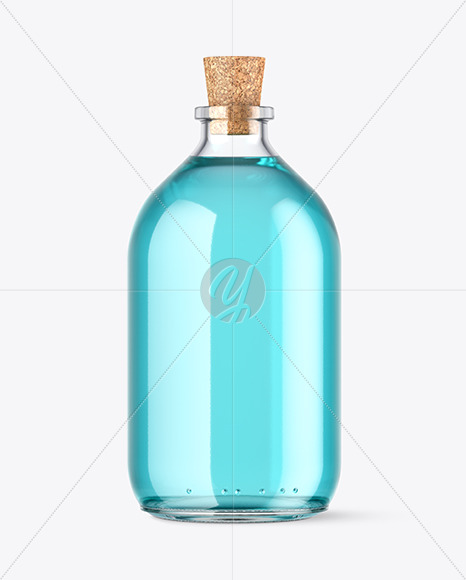 Clear Glass Bottle Mockup