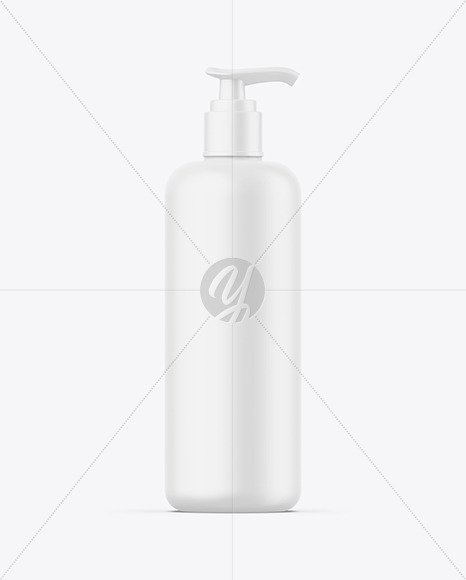 Matte Plastic Bottle w/ Pump Mockup