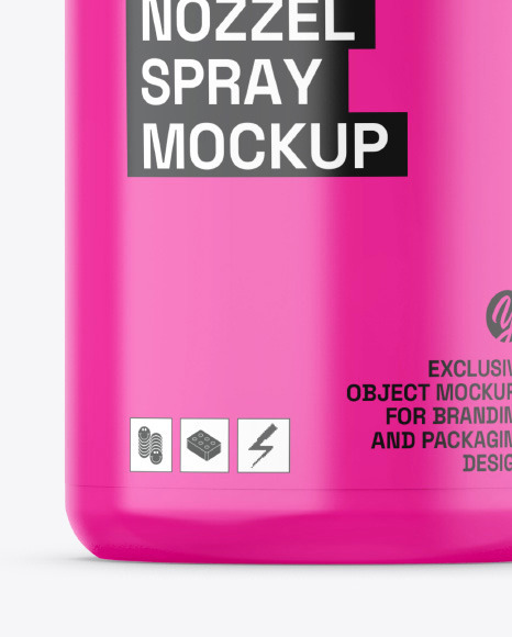 Glossy Nozzle Bottle Mockup