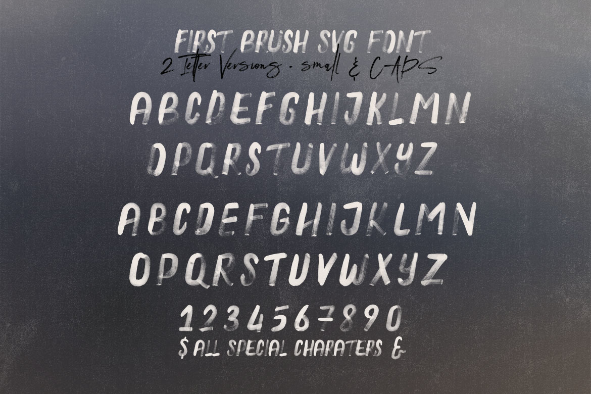 First Brush &amp; SVG Font