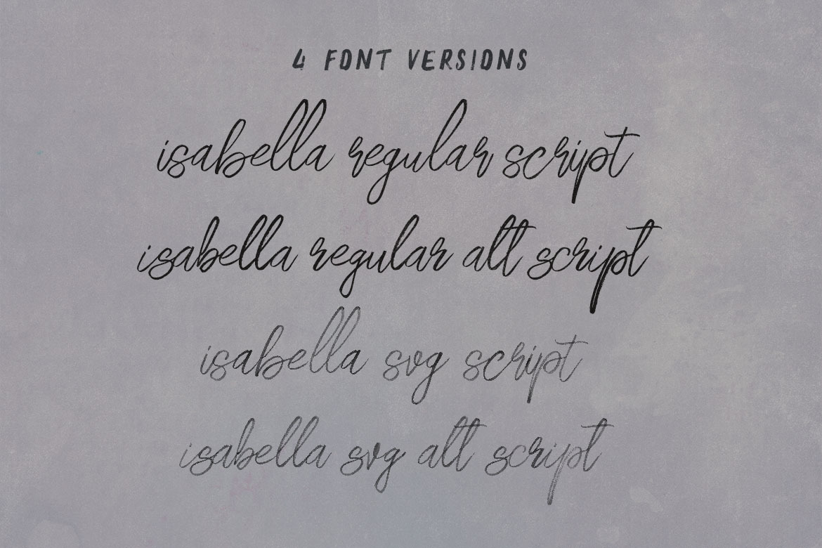 Isabella SVG Script Font Isabella SVG Script Font
