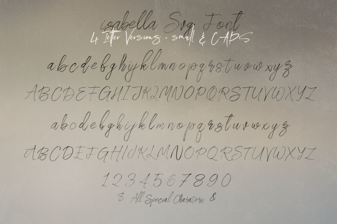 Isabella SVG Script Font Isabella SVG Script Font