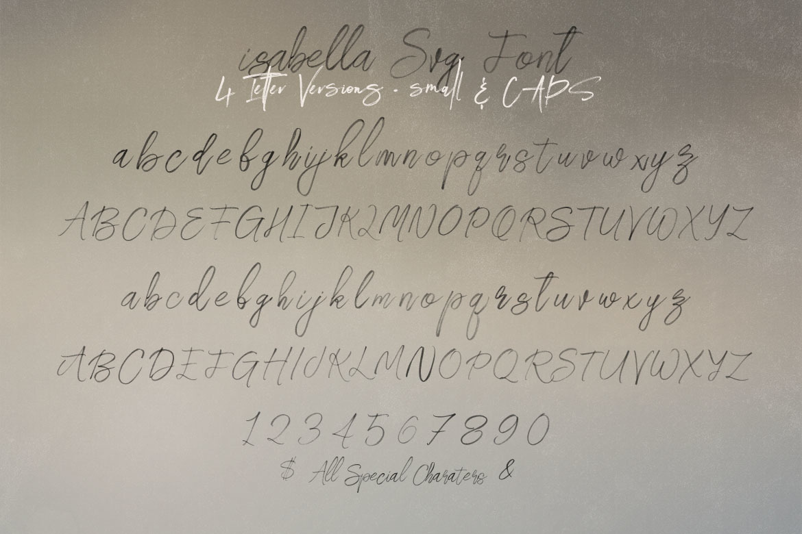 Isabella SVG Script Font