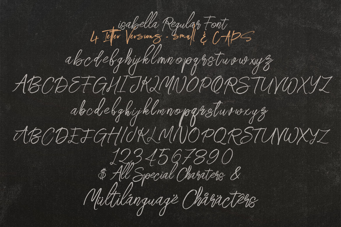 Isabella SVG Script Font Isabella SVG Script Font