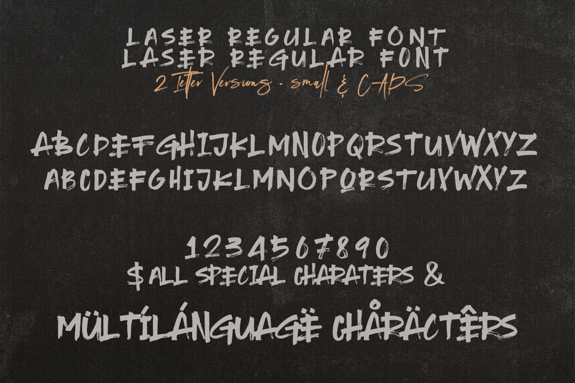 Laser Brush &amp; SVG Font