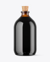 Amber Glass Bottle Mockup