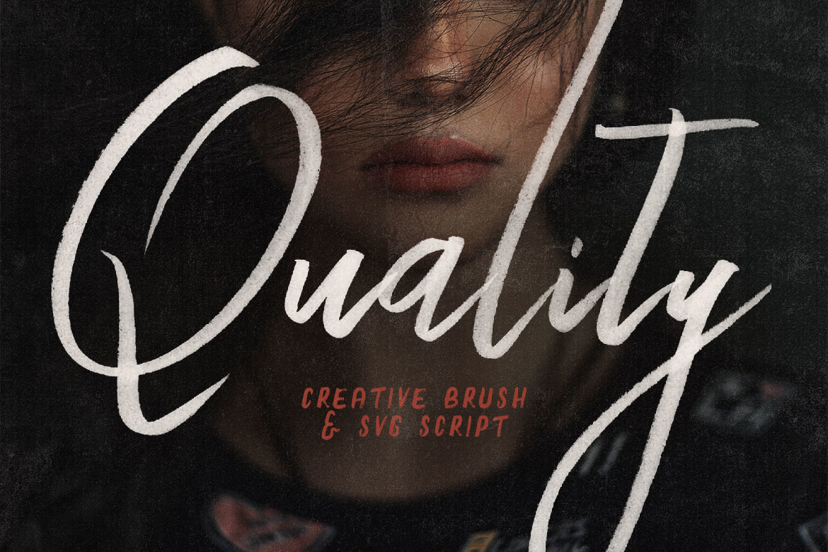 Quality SVG Bold Brush Script