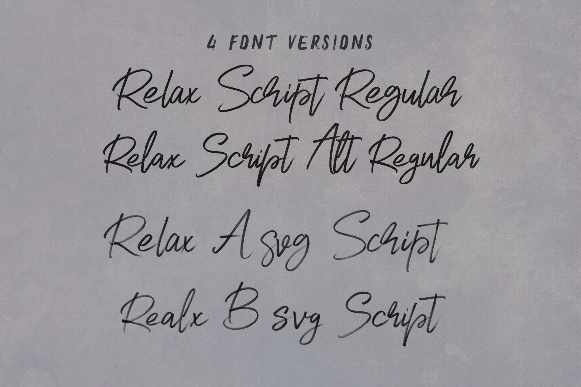 Relax SVG Marker Script Font